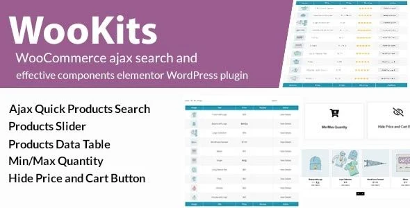 Wookits - WooCommerce ajax search and effective components elementor WordPress plugin