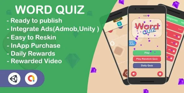 Word Quiz - Learn Words (Unity Complete Game + Admob + Unity Ads)