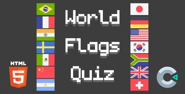 World Flags Quiz - HTML5 Game (Construct 3)