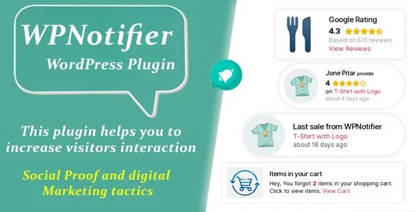 WPNotifier - Notification WordPress Marketing Plugin For Visitors Attention and Social Proof