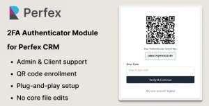 2FA Authenticator Module for Perfex CRM - Compatible with Google, Microsoft, Authy & More