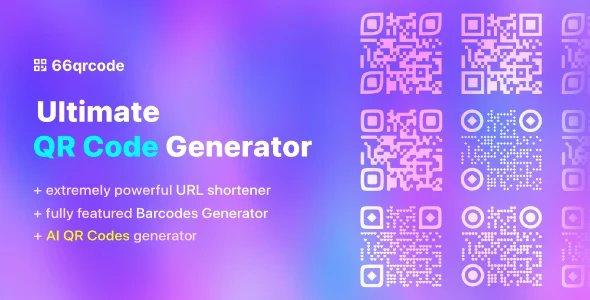 66qrcode - AI QR Codes & Barcodes Generator & URL Shortener (SAAS)