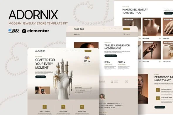 Adornix - Modern Jewelry Store Elementor Template Kit