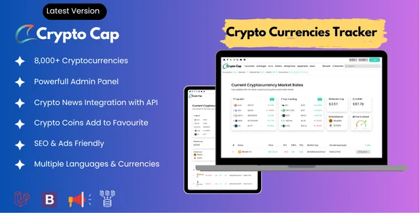 Advance Crypto Currency Tracker, Realtime Prices, Charts, Market Caps and more