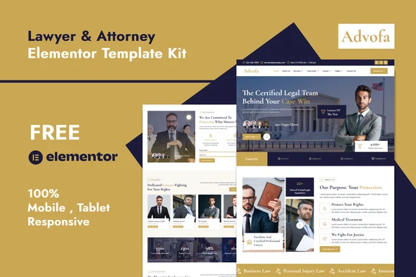 Advofa - Lawyer & Attorney Service Elementor Template Kit