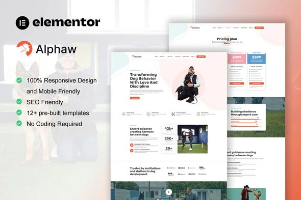 Alphaw - Dog Training Elementor Pro Template Kit