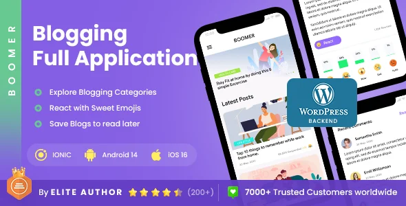 Blogging App | Blog App | WordPress News App | WordPress Blog App | Boomer App