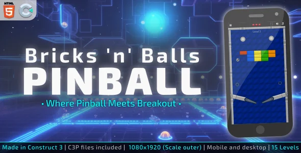 Bricks ’n’ Balls Pinball - HTML5 Arcade game