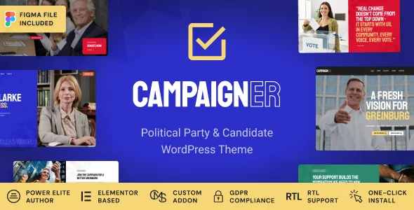 Campaigner - Political Candidate & Election WordPress Theme