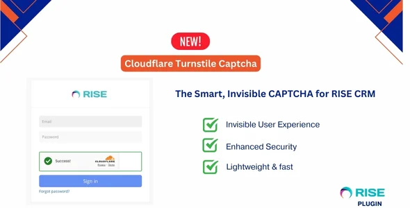 Cloudflare Turnstile CAPTCHA Plugin for Rise CRM