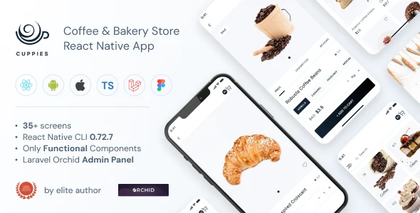 Cuppies - Coffee & Bakery Store | CLI 0.72.7 | TypeScript | Redux Store | Orchid Admin Panel