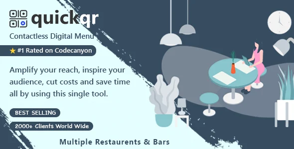 Digital QR Code Restaurant Menu Maker & Contactless Ordering System - SaaS - QuickQR Laravel CMS