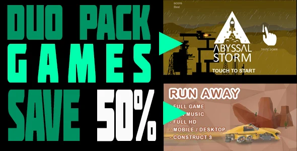 DUO PACK GAMES 1 - Construct3 & HTML