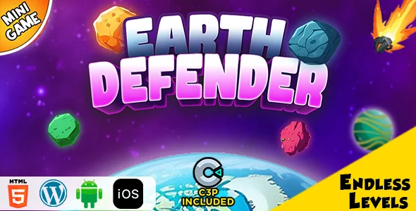 Earth Defender HTML5 Construct 3 Game