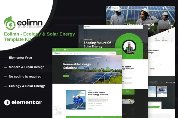 Eolimn - Ecology & Solar Energy Elementor Template Kit