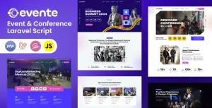 Evente - Conference and Event Management Laravel Script