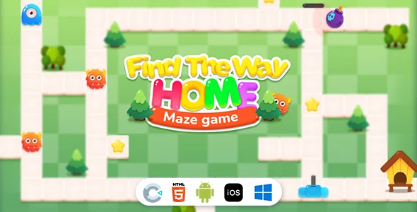 Find The Way Home Maze [ Construct 3 , HTML5 ]