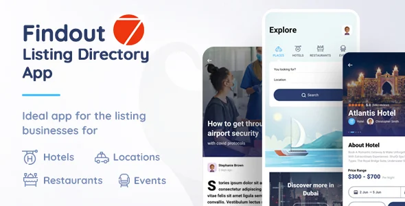 Findout - Listing Directory App Framework7 Template