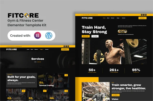 Fitcore - Gym & Fitness Center Elementor Template Kit