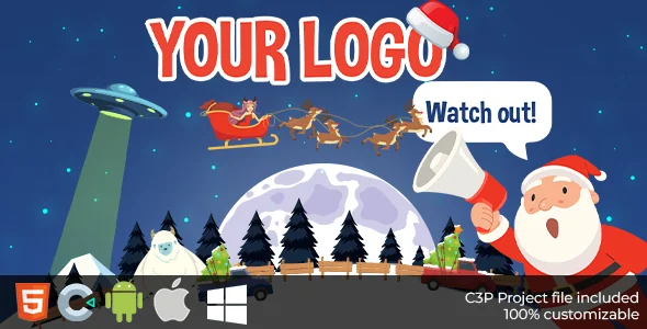 Flying Santa’s Helpers - HTML5 Game Template (C3p)