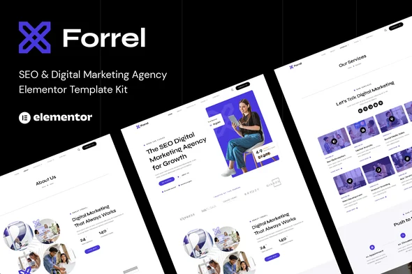 Forrel - SEO & Digital Marketing Agency Elementor Template Kit