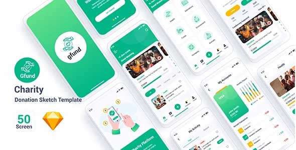 Gfund - Charity Donation Sketch Template