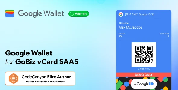 Google Wallet Addon GoBiz - vCard SaaS Digital Business Card Script