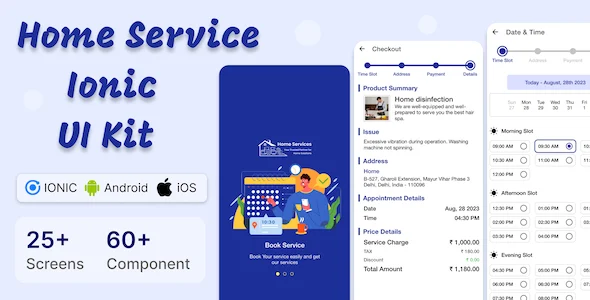 Home Service Ionic v7 UI Kit