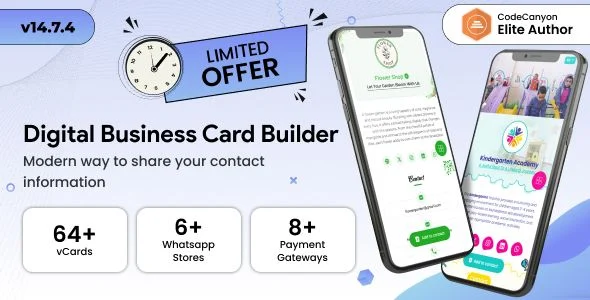 Infy vCard Saas : Digital Business Card Builder