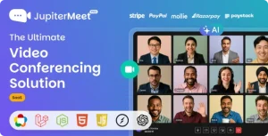 JupiterMeet Pro - White Label Video Conference with AI & SaaS