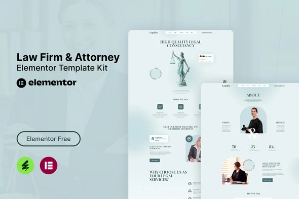 Legalize - Law Firm & Attorney Elementor Template Kit