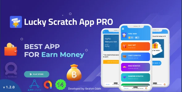 Lucky Scratch to Win PRO with Earning System - Admin Panel (Admob + Applovin + Yodo1)