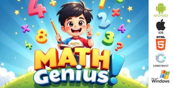 Math Genius - Educational Kids Mobile & Web Game | HTML5 + Android + iOS + Windows | Construct 3