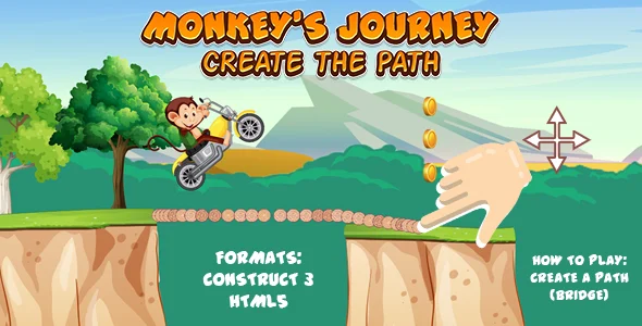 Monkey’s Journey Game (Construct 3 | C3P | HTML5) Create The Path