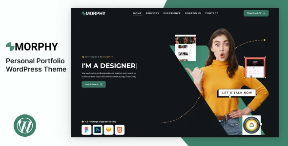 Morphy - Personal Portfolio WordPress Theme