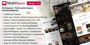 MultiSpace - Multipurpose Space Booking & Rental SaaS Platform (Multivendor)