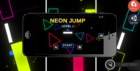 Neon Jump - Complete Unity Game + Admob