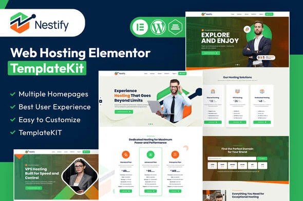 Nestify - Web Hosting Elementor Template Kit