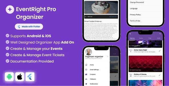 Organizer App for EventRight Pro Event Ticket Booking System