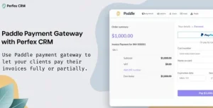 Paddle Payment Gateway for Perfex CRM