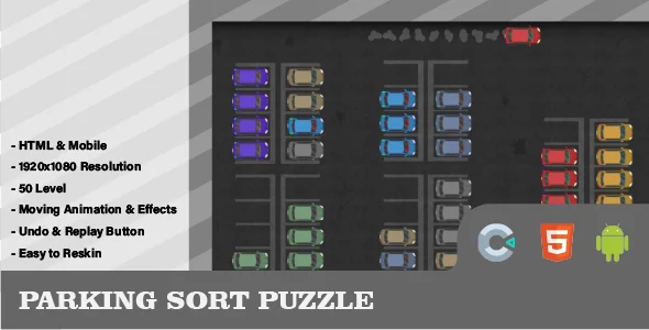 Parking Sort Puzzle - HTML5 & Mobile - Construct 3