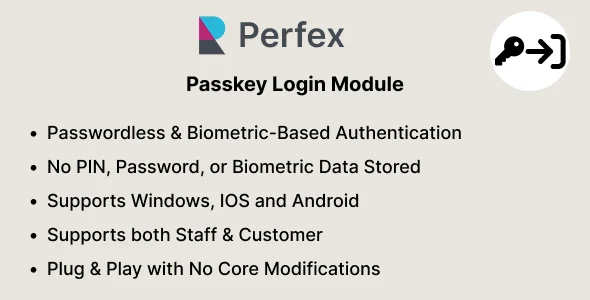 Passkey Login Module for Perfex CRM