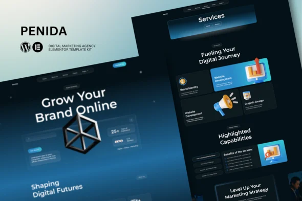 Penida - Digital Marketing Agency Elementor Template Kit