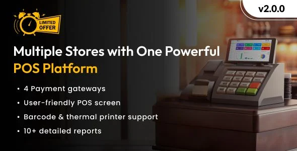 POS Saas for Multi Store / Outlets - Built on Laravel + React JS