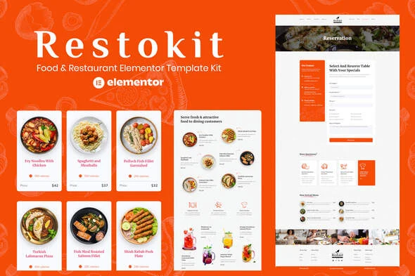 Restokit - Food & Restaurant Elementor Template Kit