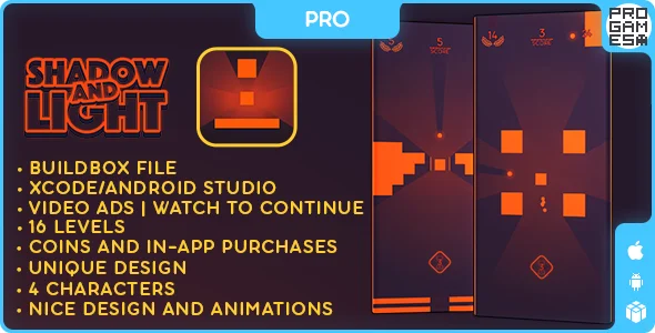 Shadow and Light (PRO) - BUILDBOX CLASSIC - IOS - Android - Reward video