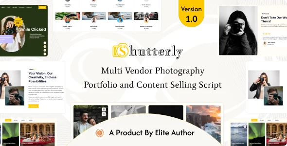 Shutterly - Multi-Vendor Photographer Portfolio and Stock Photo Marketplace
