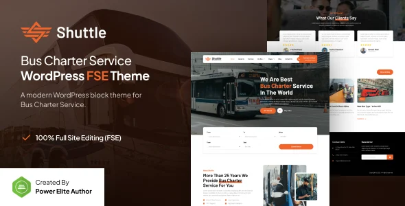Shuttle - Bus Charter Service Gutenverse FSE WordPress Theme