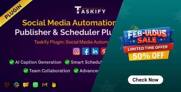 Social Media Automation - Manager, Publisher & Scheduler Plugin for Taskify