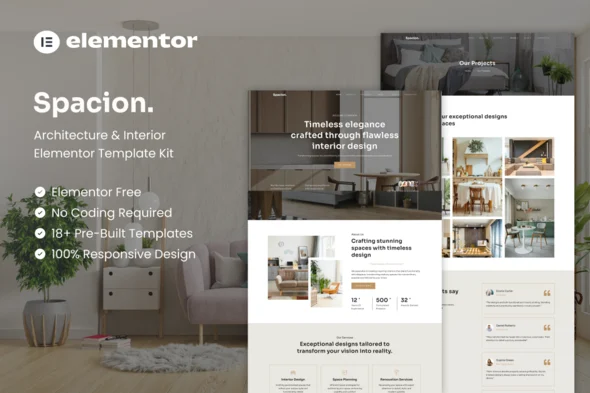 Spacion - Architecture & Interior Elementor Template Kit